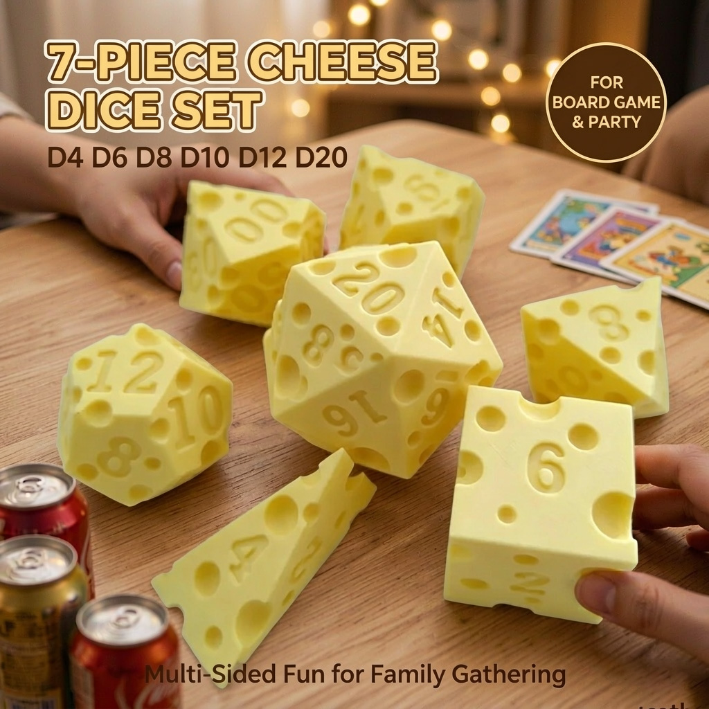 Board Game Live - Set Dadu Keju Tidak Beraturan Kreatif