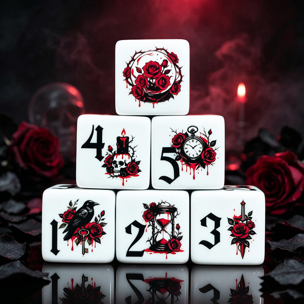 12 Buah Dadu Akrilik D6 Cetak  - Board Game Live ulasan dan harga